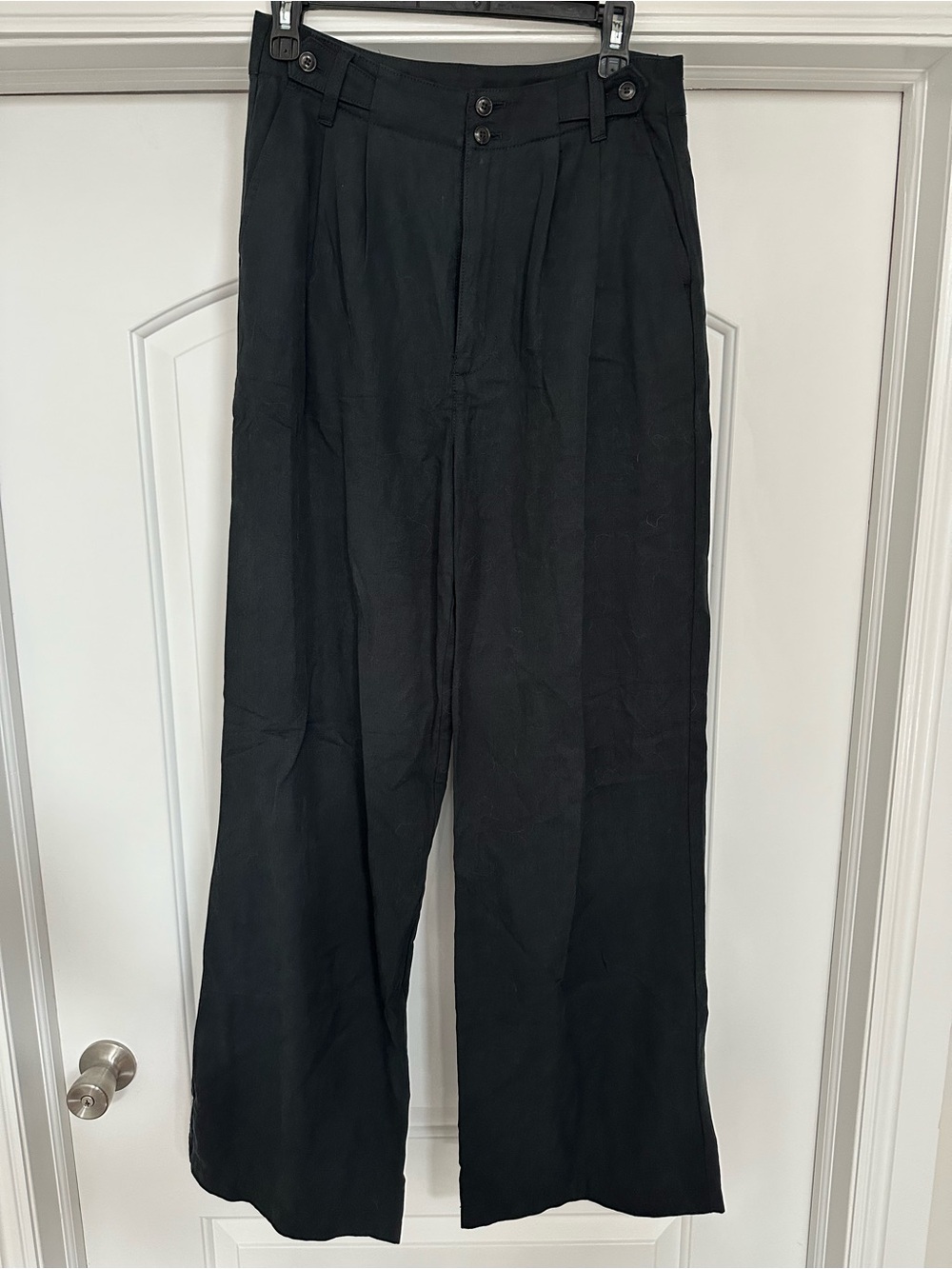 Madewell Black Wide-Leg Trousers
